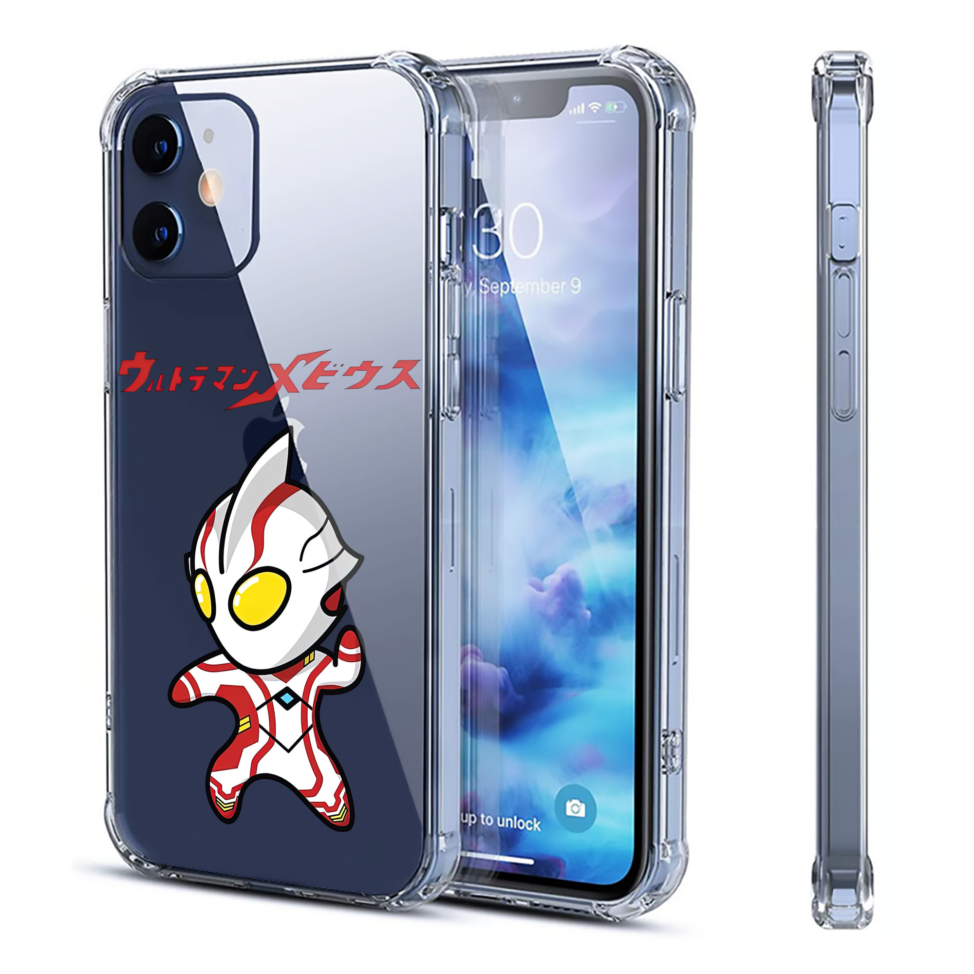 （画像用） ウルトラマン Ultraman 【iPhone 12シリーズ対応】透明スマホケース（クリアソフトケース）